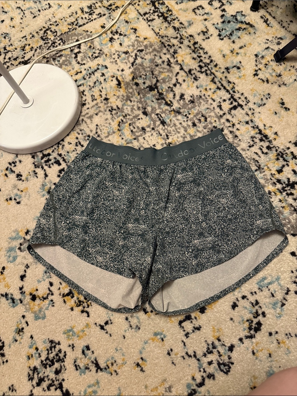 Outdoor Voices Relay Shorts in Pebbled Forest - Picture 2 of 6